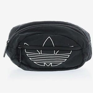 Adidas Black Belt Bag with White Trefoil Logo